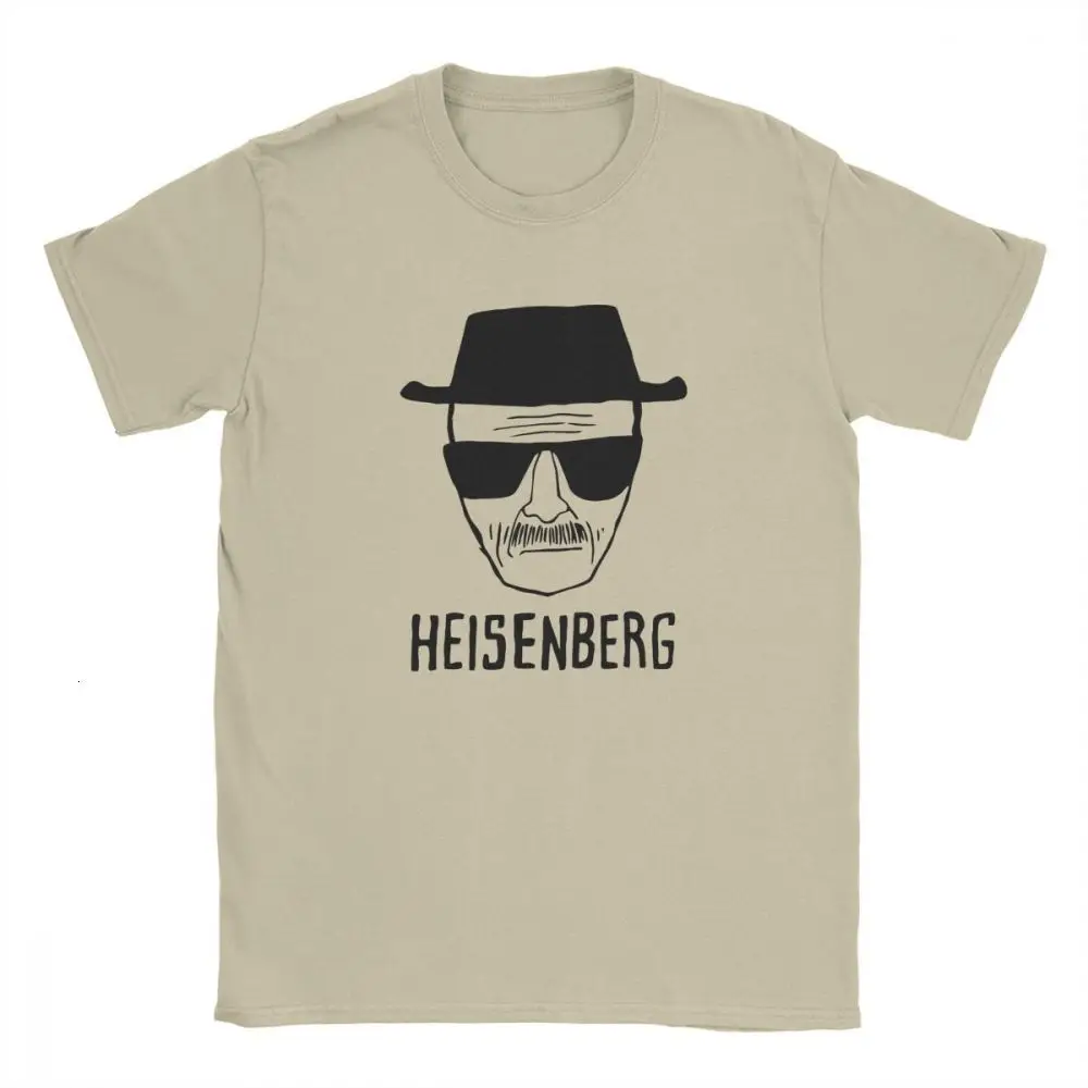 

one yona Breaking Bad T Shirts for Men Heisenberg Walter White Printed Tops Short Sleeve Vintage T-Shirt Crewneck Pure Cotton
