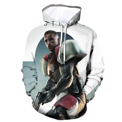Онлайн игры Destiny 2 опавших Семья принт 3D одежда Повседневное Для мужчин худи утренней пробежки спортивная фуфайка Осень новинка зимы топ с длинными рукавами в стиле «хип-хоп» Свободный пуловер S-4XL