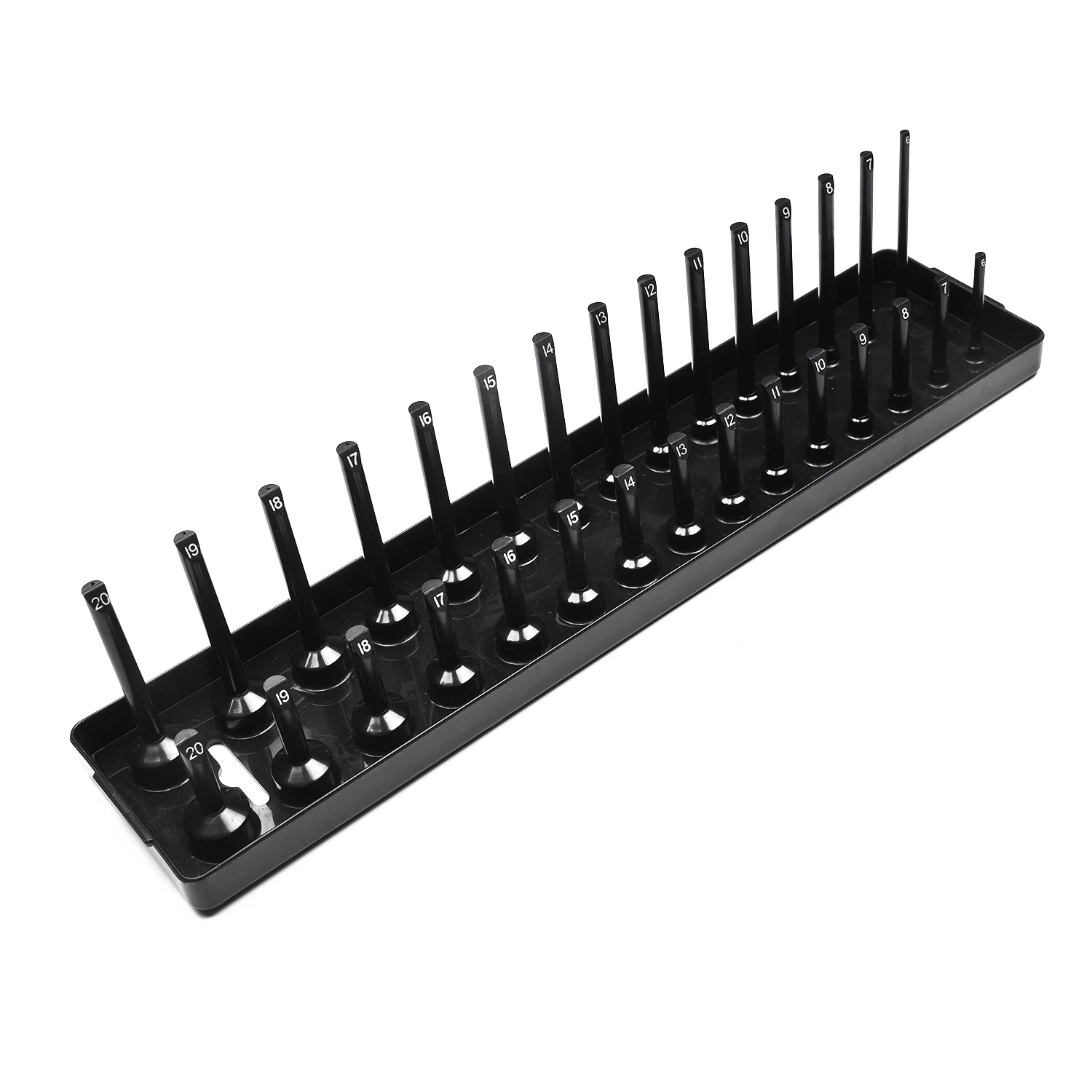 

6 X 1/4 3/8 1/2 Metric SAE Socket Tray Rack Holder Storage Tool Organizer Mix