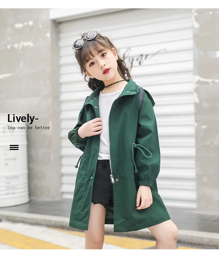 Ребенок кабина стиль детская одежда модная одежда для девочек пальто осенняя коллекция; одежда больших размеров для мальчиков длиной до пола Тренч Мода