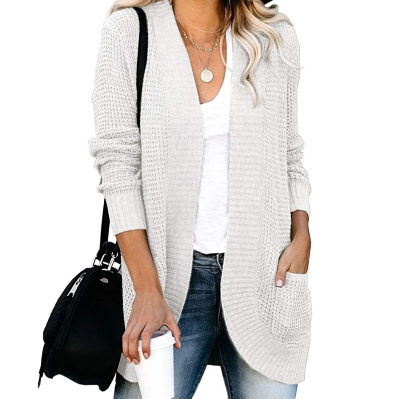 Women Autumn Chunky Knitted Cardigan 