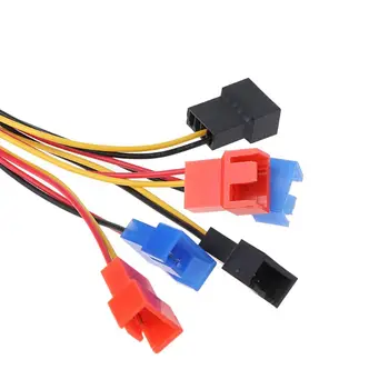 

4-Pin IDE Molex To 6-Port Cooling Fan 2-Pin Splitter Power PC DIY Adapter Cable E65E