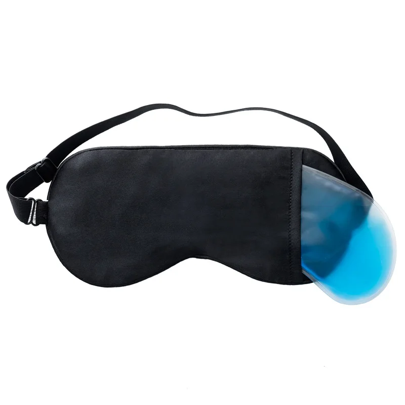 

Real Silk Ice Bag Eye Mask Sleep Shading Breathable Women's Summer Cute South Korea Pajama Mitigate Hot Compress Cold Eye Fatigu