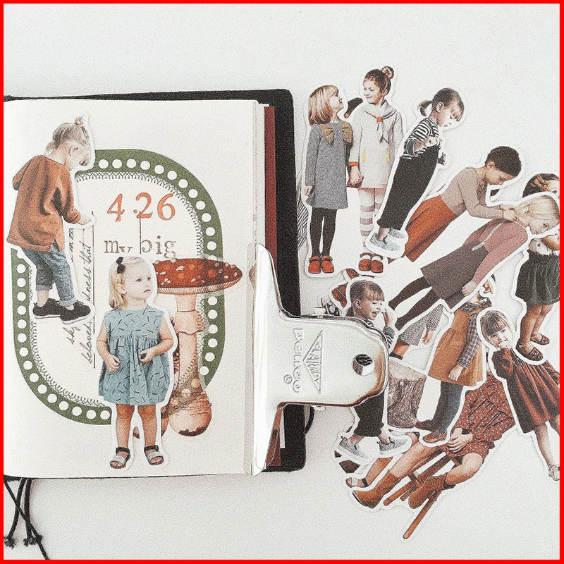 Милый Винтажный персональный альбом для стикеров Скрапбукинг материал Персонализированная наклейка счастливый планировщик мусорный журнал