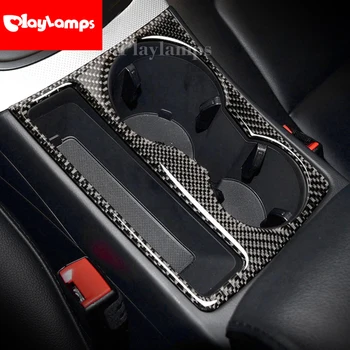 

Car Stickers For Audi A5 A4 B8 2009-2015 Carbon Fiber Trim Cup Holder Decorative Frame Decal Cover Sticker Cover Accessories