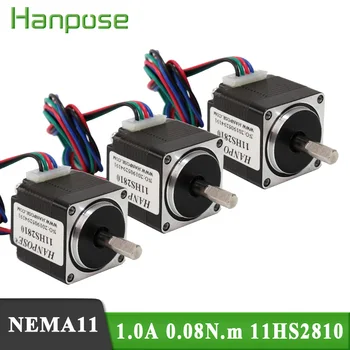 

3psc/lot Nema11 Stepper Motor 11HS2810 1.8Degree 1.0A motor for 3D CNC Laser and 3D printer Parts Stepper Motor