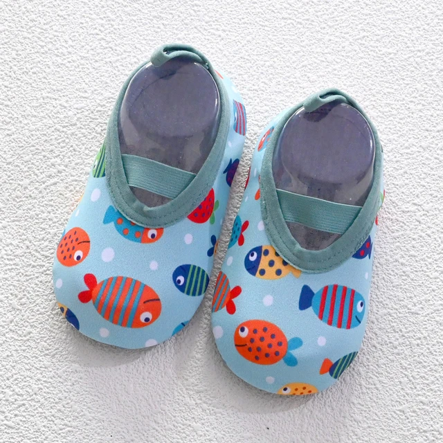 Zapatos de agua de dibujos animados para bebés y niños, calcetines  acuáticos descalzos, antideslizantes, para piscina, Playa y Surf -  AliExpress