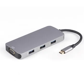 

USB C Hub Adapter Type C Hub to HDMI 4K Adapter VGA USB 3.0 PD Power Delivery USB C HUB for MacBook Pro 2018/2017/2016