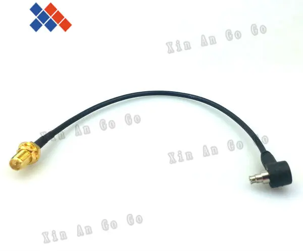 

TS9 right angle to RP-SMA Female (pin) connector for ZTE/HUAWEI 3G USB modem 15cm pigtail cable free shipping