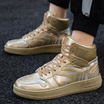 

New Autumn and Winter Reflective Shoes High Top Iron Man Designer Vulcanize Shoes Men Casual Shoes Jogging Walking Sports Shoes
