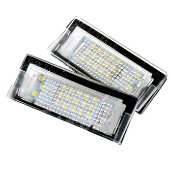 

White Number License Plate Light Plastic Accessories 1Pair Car 18LED Lamp