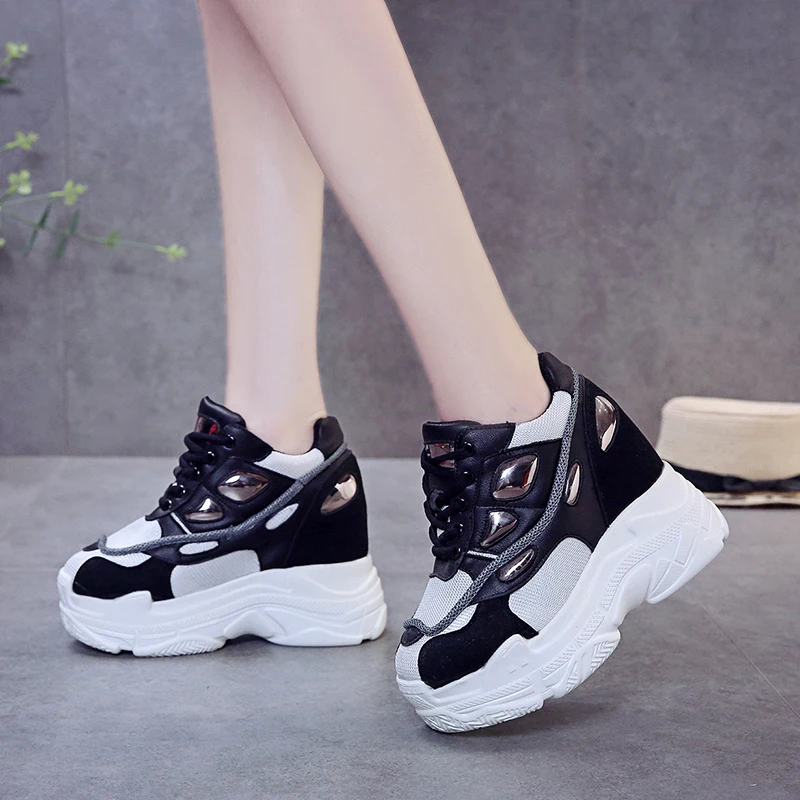 Rimocy/кроссовки на очень высоком массивном каблуке женская обувь толстой подошве