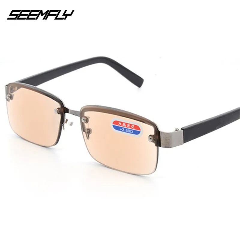

SEEMFLY Rimless classic style glass lenses Boxed Reading Glasses Plain mirror Men women Unisex Eyewear 1.0 1.5 2.0 2.5 3.0 3.5