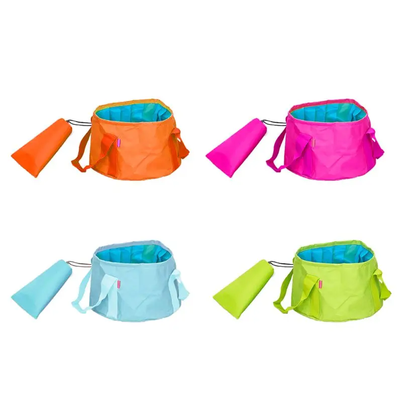 Portable Collapsible Storage Fishing Bucket Thickening Large Capacity Foot Bathing Bowl Sink Outdoor Travel Folding Bag Buckets