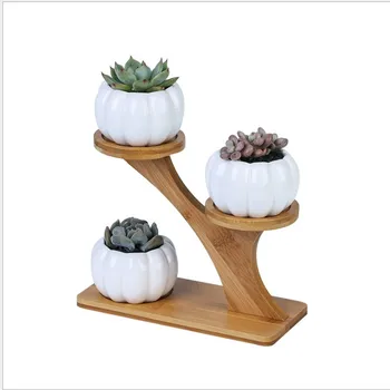 

Nordic wooden tree Ceramic Vases Flower Pot Planter Iron Frame Plant Holder Green Plant Flower Pot Desk Office Garden Ornament