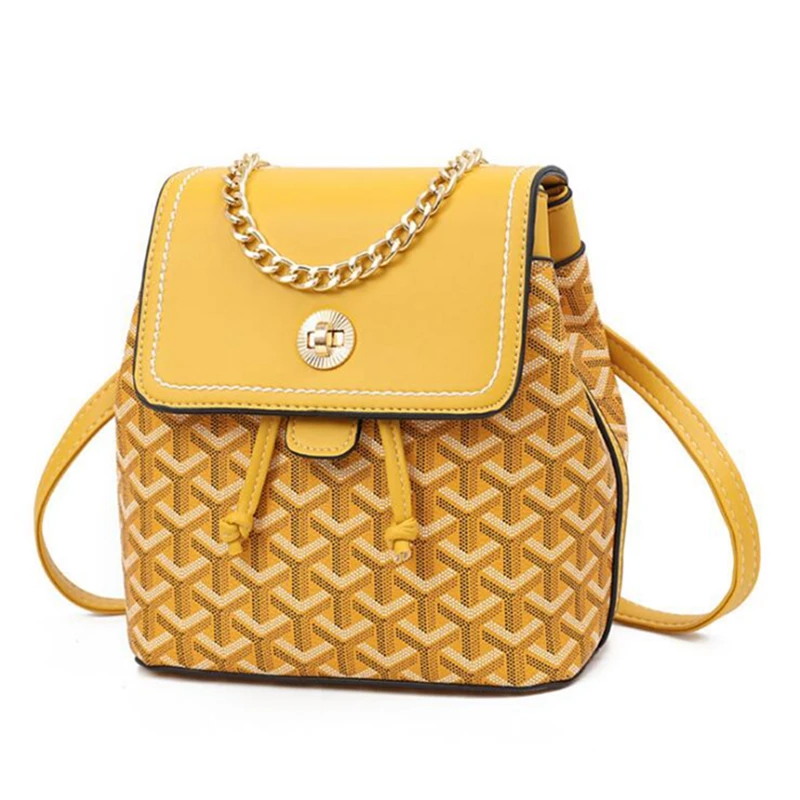

New small mochilas mujer 2019 double leisure mochila para notebook with chain leather bagpack fashion college backpack for girls