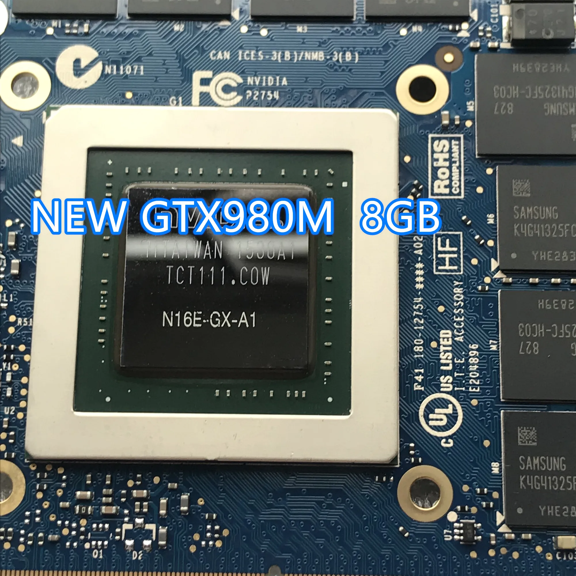 Новая видеокарта GTX980M GTX 980M для ноутбука MSI GT60 GT70 GT72 hp 8760W Clevo P150HM P150EM P170EM P170HM полностью протестированная