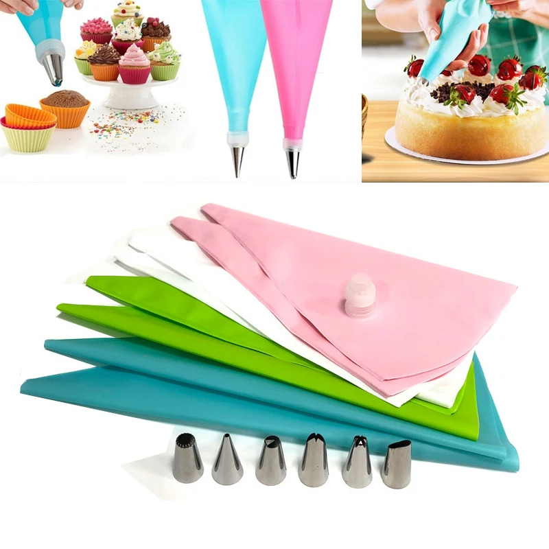 6 шт. принадлежности для украшения торта набор наконечников из нержавеющей стали