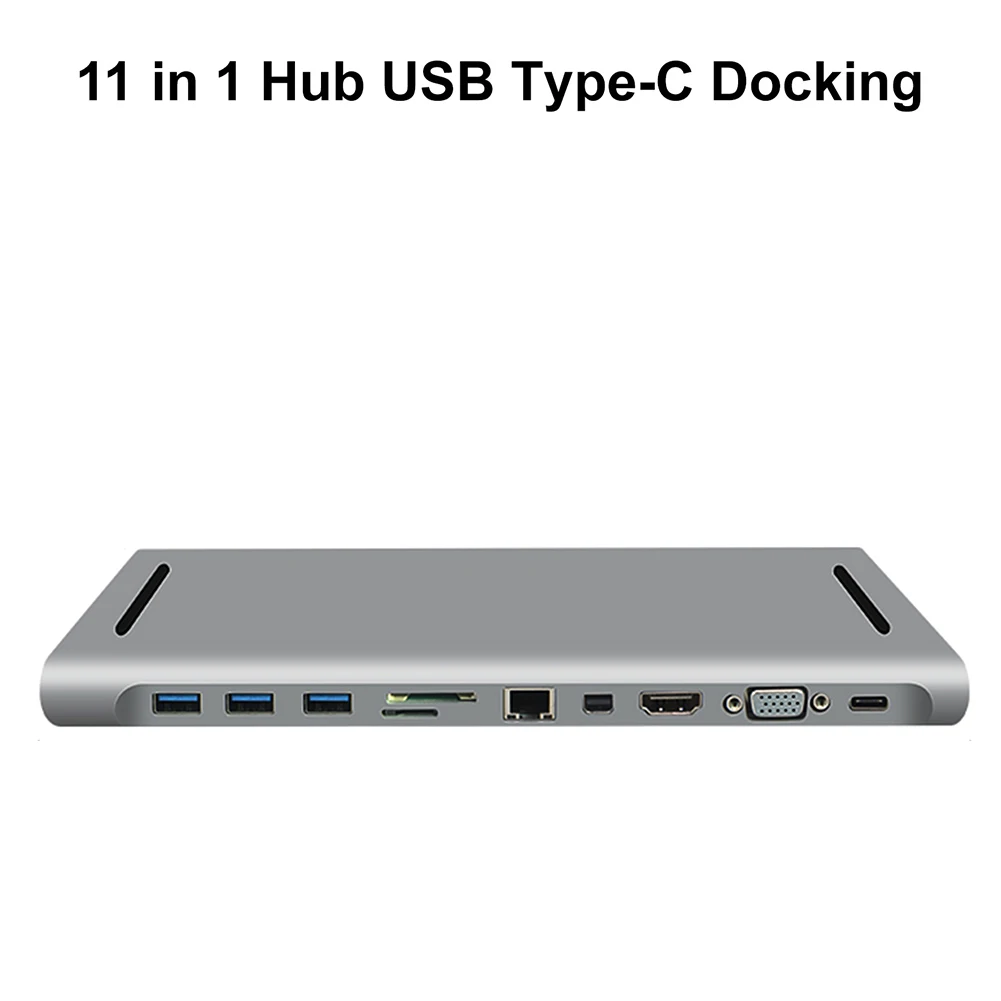 

USB Type C HUB to 3.0 USB HDMI RJ45 USB HUB for MacBook Pro Accessories USB Splitter Multi 11 Ports Type C HUB USB-C HUB