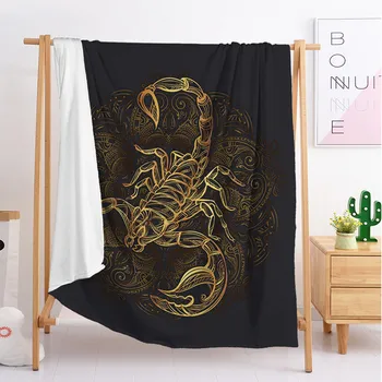 

popular Bohemian Scorpion export Extra large and small size blanket tapestry sleeping blanket soft flannel blank bedding