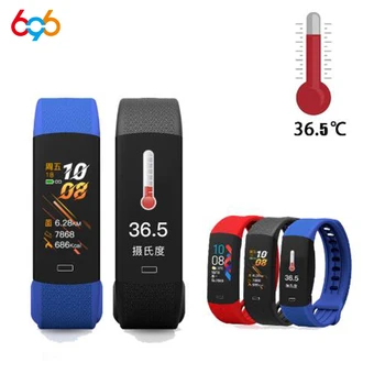

B6W Smart Bracelet Thermometer Body Temperature Measurement Health 5 in 1 Heart Rate Smart Band Watch Waterproof Fitness Tracker