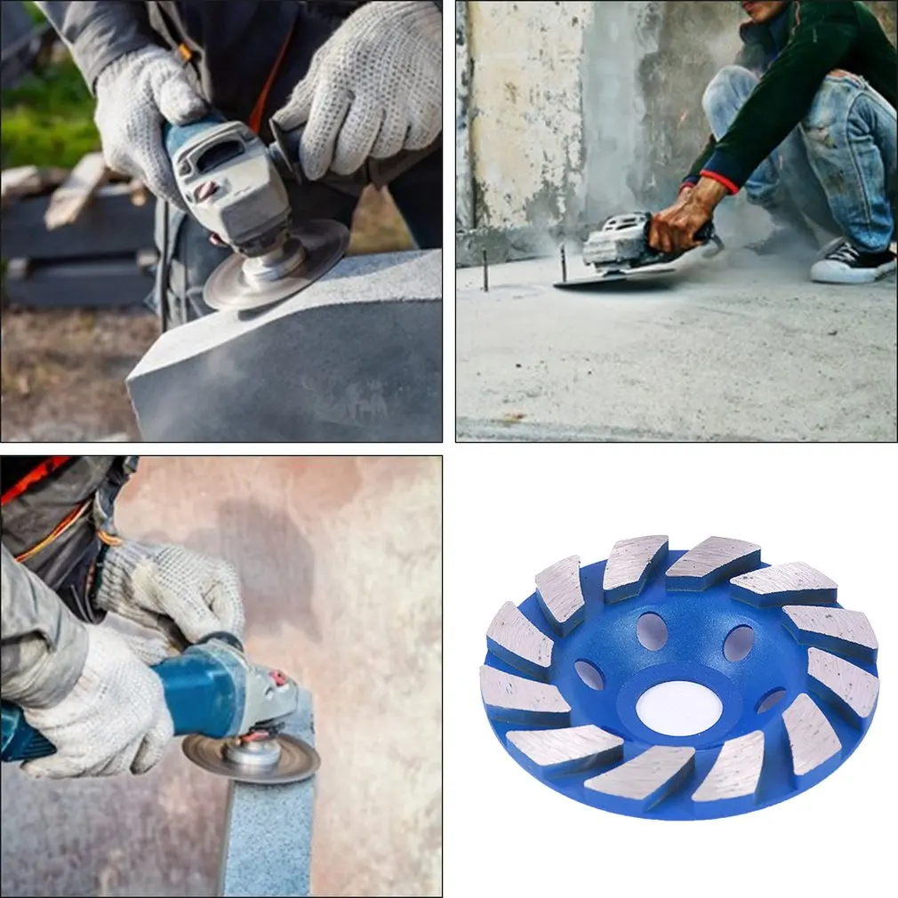 4" Concrete Grinding Wheel 2-Segment Heavy Duty Turbo Row Diamond Cup Angle  Grinder Disc For Granite Stone Marble Masonry - AliExpress