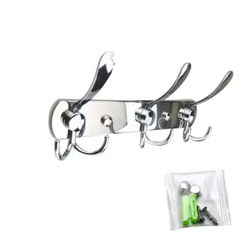 

Stainless Steel Coat Rack Wall Mounted Hat Cloth Towel Rack Key Bag Hat Clothes Coat Door Hanger Bathroom Storage Hook