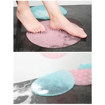 

Home Massage Exfoliation Suction Cups Bathroom Mat Non-Slip Silicone Floor Shower Pad Massage Shower