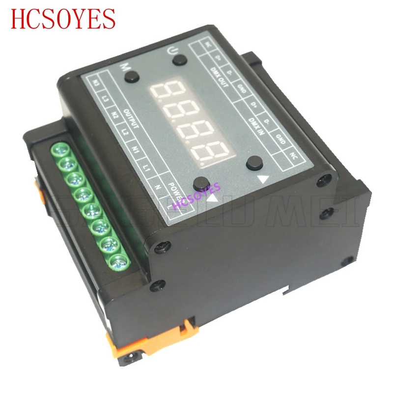 DMX302 led DMX triac регулятор яркости AC90V 240V выход 3 канала 1A/CH высоковольтный