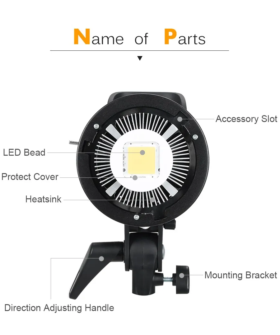 Godox LED Video Light SL-60W SL60W 5600K White Video Light Continuous Light + 60