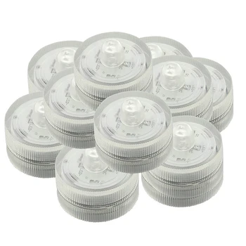 

Set of 24 Submersible Waterproof Wedding Underwater Tea Light Sub LED Light for Decoration Wedding Party Bar etc.*White*