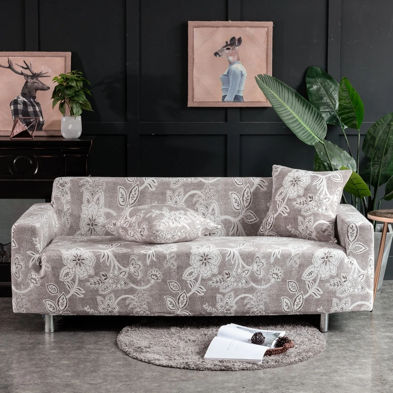 Цветной чехол для дивана с цветочным принтом, современный эластичный чехол для дивана из полиэстера, чехлы для дивана для гостиной, кресла, мебель, протектор - Цвет: Model N
