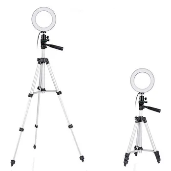 

Extendable 5.7" LED Light Phone Holder Selfie Ring Light Studio Camera Phone Holder with Tripod For YouTube Smart Phone Supplies