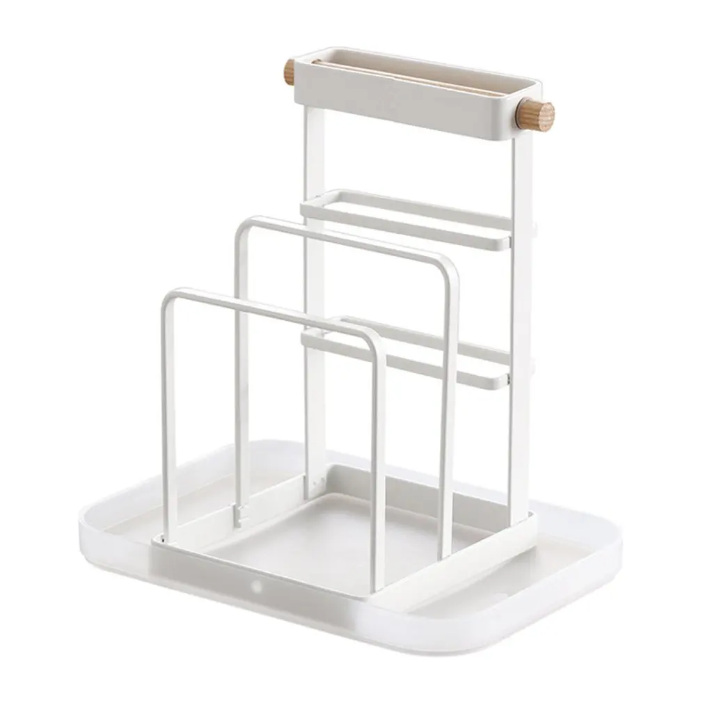 Kitchen Racks Cutting Board Storage Drain Rack Kitchen Household Wrought Iron Dishes Cutting Board Chopping Board Storage Rack
