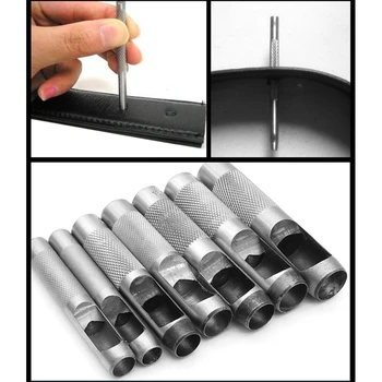 

Round Steel Leather Craft Hollow Hole Punch Tool Belt Strap Waist Band Puncher 11UA