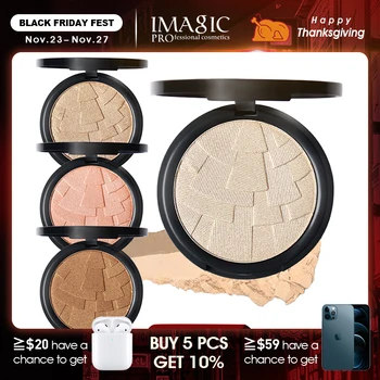 

IMAGIC Face Highlighter Powder Palette Makeup Shimmer Brightening Make Up Powder Highlighter Bronzer Cosmetics