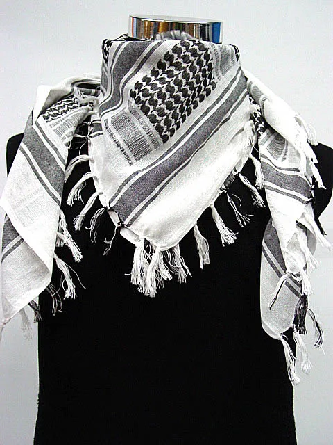 US SWAT Arab SAS Shemagh Kafiya шарф военная маска Волшебные ветрозащитные шарфы - Цвет: White