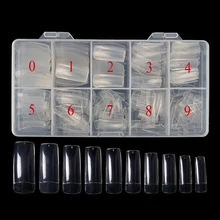 500/1000/2500pcs Transparent Acrylic False Nail Tips Press on Nail Cover Nails Art Tips Beauty Manicure Tools Accessories