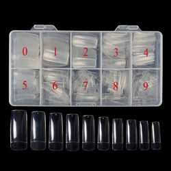 500/1000/2500pcs Transparent Acrylic False Nail Tips Press on Nail Cover Nails Art Tips Beauty Manicure Tools Accessories
