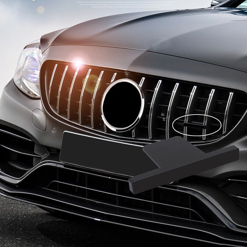 

Chorme Silver Car Gril Sticker for Mercedes W212 AMG W204 W211 W210 W205 W204 CLA CLS GLA GLE GT AMG Car Front Grills Sticker