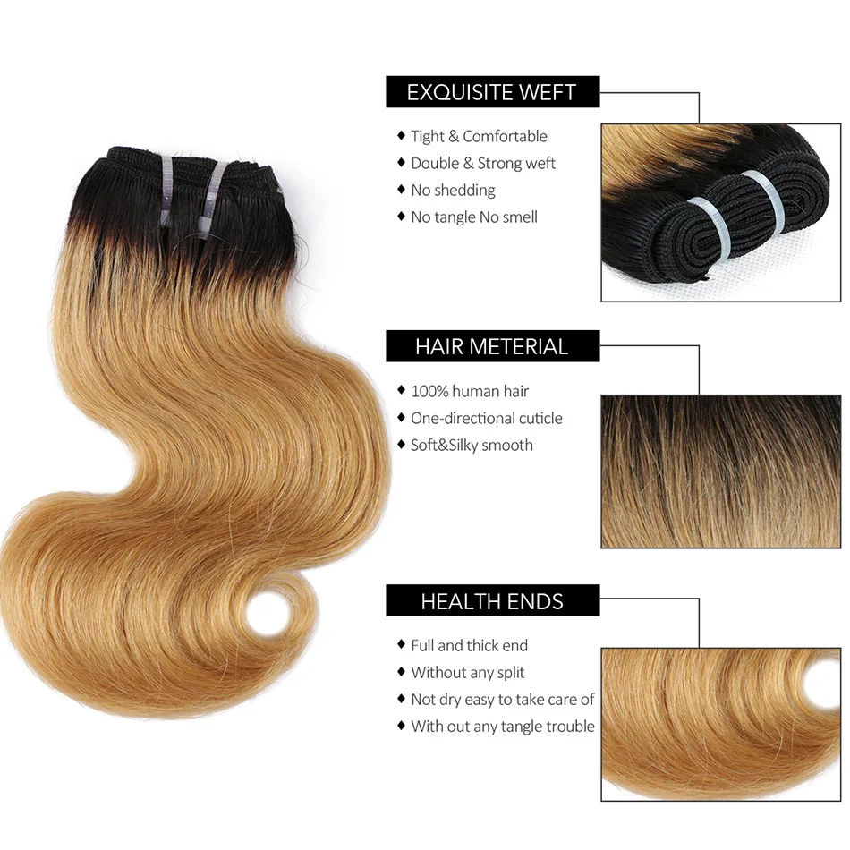 BHF Ombre Body Wave Human Hair Bundles 50g/pc Machine Made Remy Hair Extensions 8 Inch 1B/27 & 1B/613 pink blue green Color 6 BHF Ombre Body Wave Human Hair Bundles 50g/pc Machine Made Remy Hair Extensions 8 Inch 1B/27 & 1B/613 pink blue green Color 6