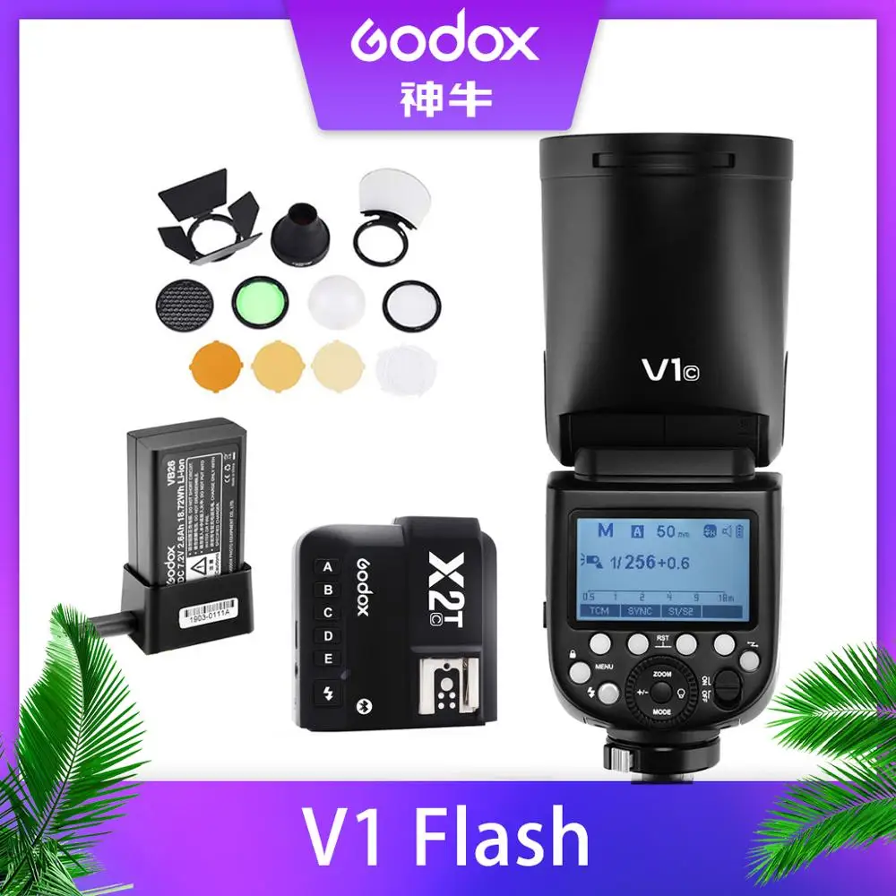 Вспышка Godox V1 для SONY Canon Nikon Fujifilm Olympus литий-ионный аккумулятор | Электроника