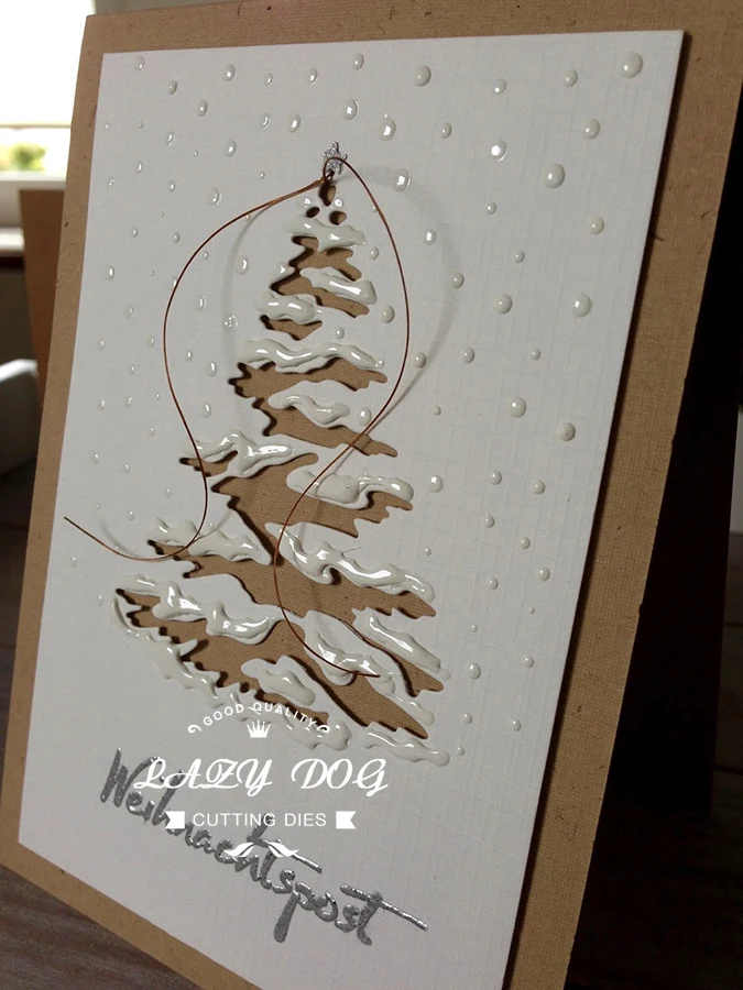 Рождественская елка металлическая резка Скрапбукинг трафарет своими руками, декоративная поделка тиснение высечки карты создание новых штампов для