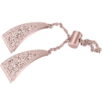 

Replacement Part Party Zinc Alloy Bling Wrist Daily Hollowed Adjustable Floral Bracelet Strap Luxury Watch Band For Fitbit Versa