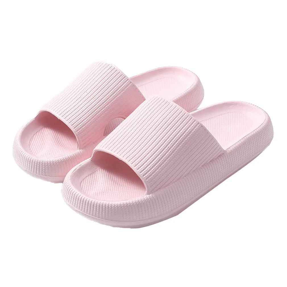New Women Thick Platform Slippers Summer Beach Eva Soft Sole Slide Sandals Leisure Men Ladies Indoor Bathroom Anti-slip Shoes