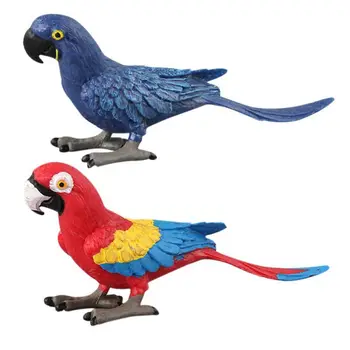 

Simulation Mini Parrot Bird Figurine Animal Model Figurine Home Decor Miniature Fairy Garden Decoration Modern Statue P