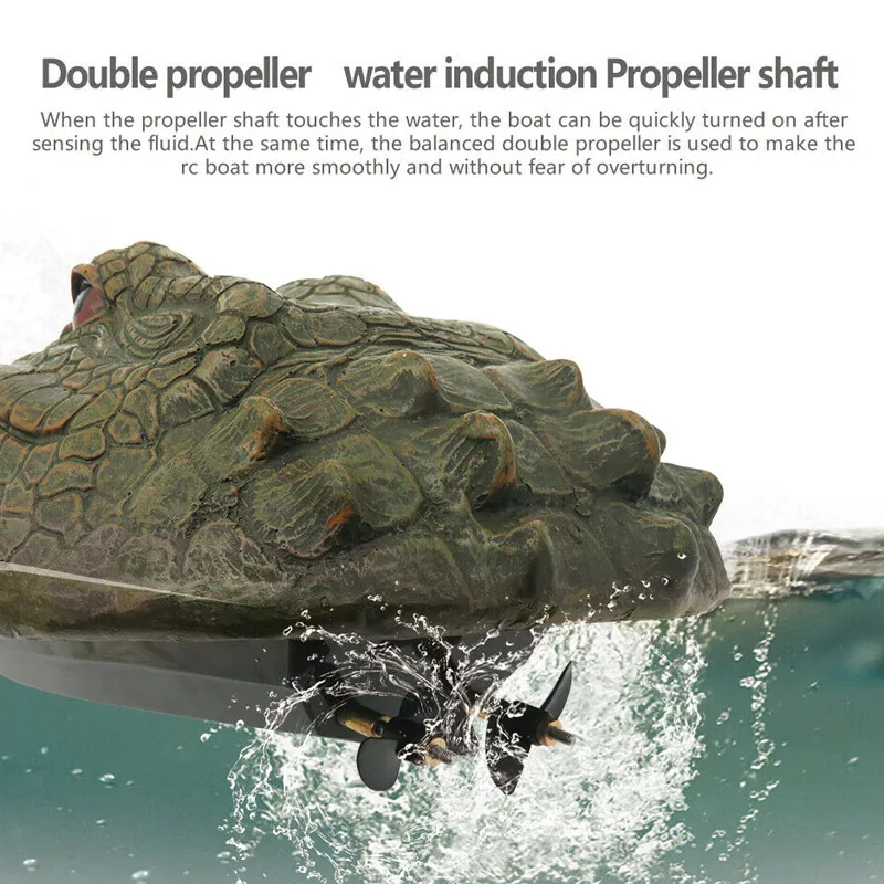 Горячая 2,4 г электрическая гоночная RC лодка для бассейнов с имитацией головы крокодила игрушка-пародия