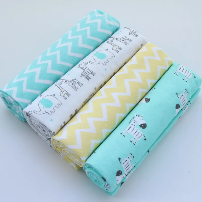 4Pcs/Lot Muslin Cotton Flannel Baby Swaddles Soft Newborns Blankets Baby Blankets Newborn Muslin Diapers Swaddle Wrap