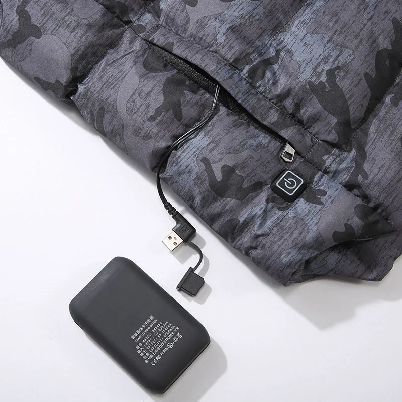 USB Electric Heated Warm Vest Men Women Winter Rechargeable Heating Coat Jacket 3 Select Mode 45℃ Literally Hot