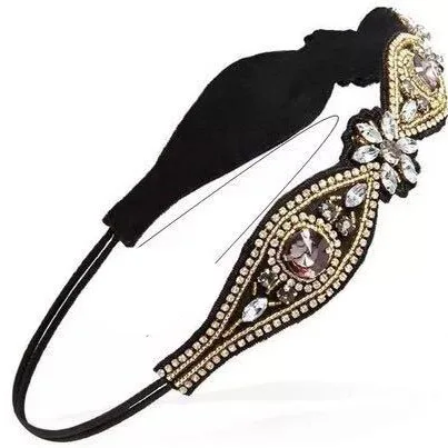 Ethnische farbige Rocailles, handgefertigtes Stirnband, Perlen-Strassstein, individuelles Perlen-Haarband für Damen und Mädchen, Haar-Accessoires – Detail 3